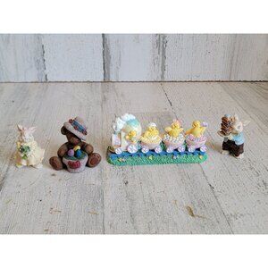 Variety Easter train chick bear eggs Village accessory Decor spring